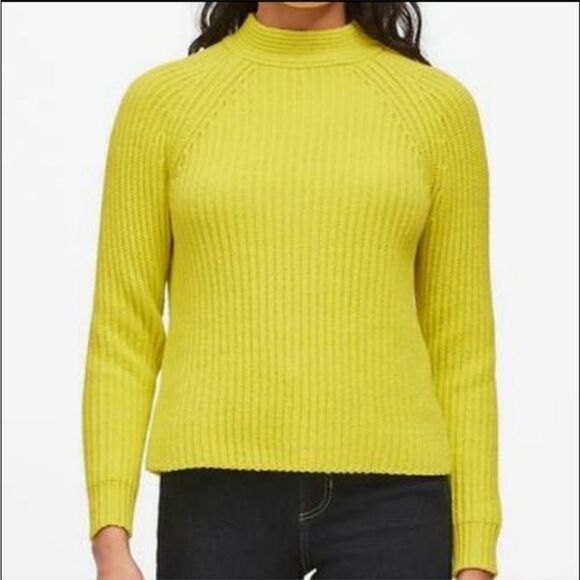 Banana Republic Mock Neck Thick Chunkie Sweater - Picture 1 of 7